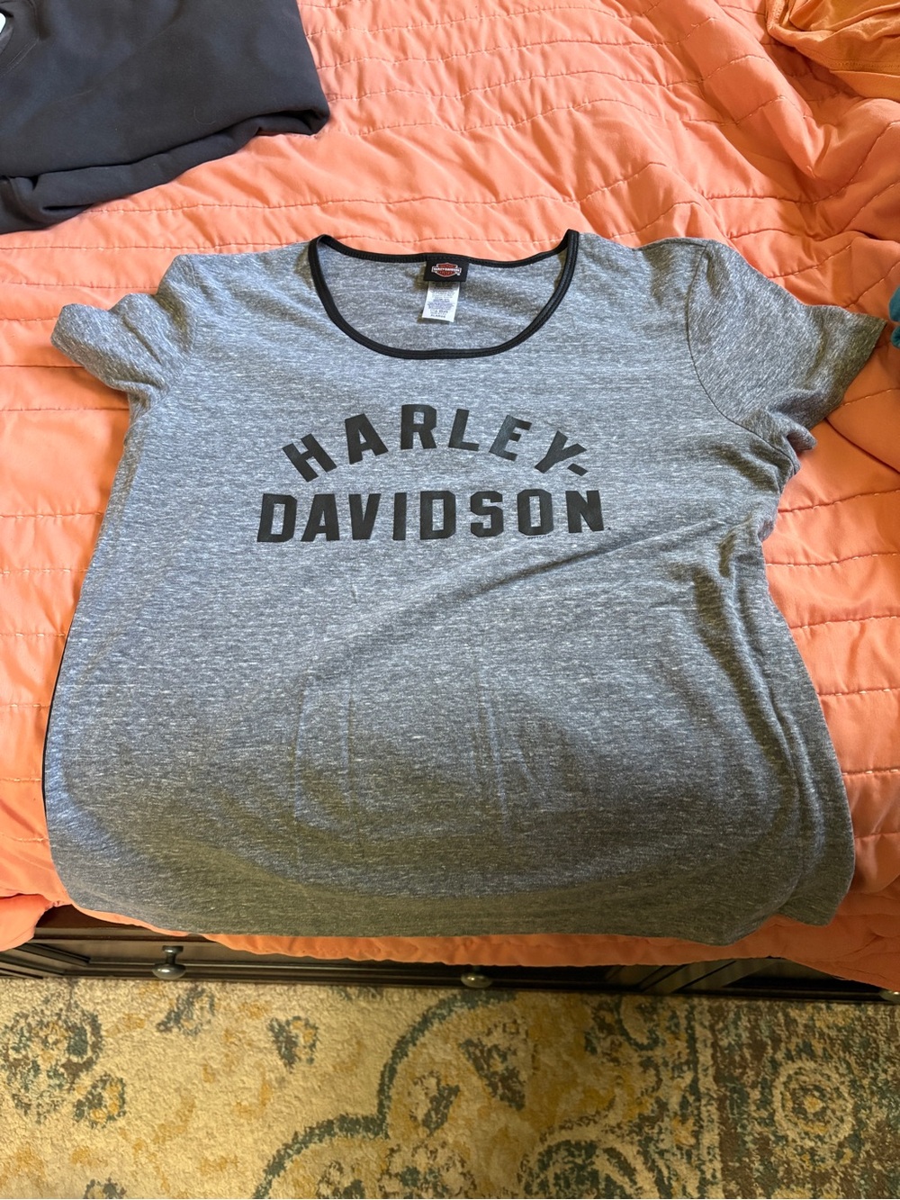 Harley-Davidson Black & Orange Shield Logo Tee